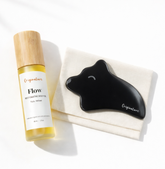 Body Gua Sha Duo - Restorative Body Oil and Gua Sha Stone